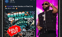 Davido auza tiketi zote shoo ya Januari 28 ukumbi wa 02 Arena Uingereza