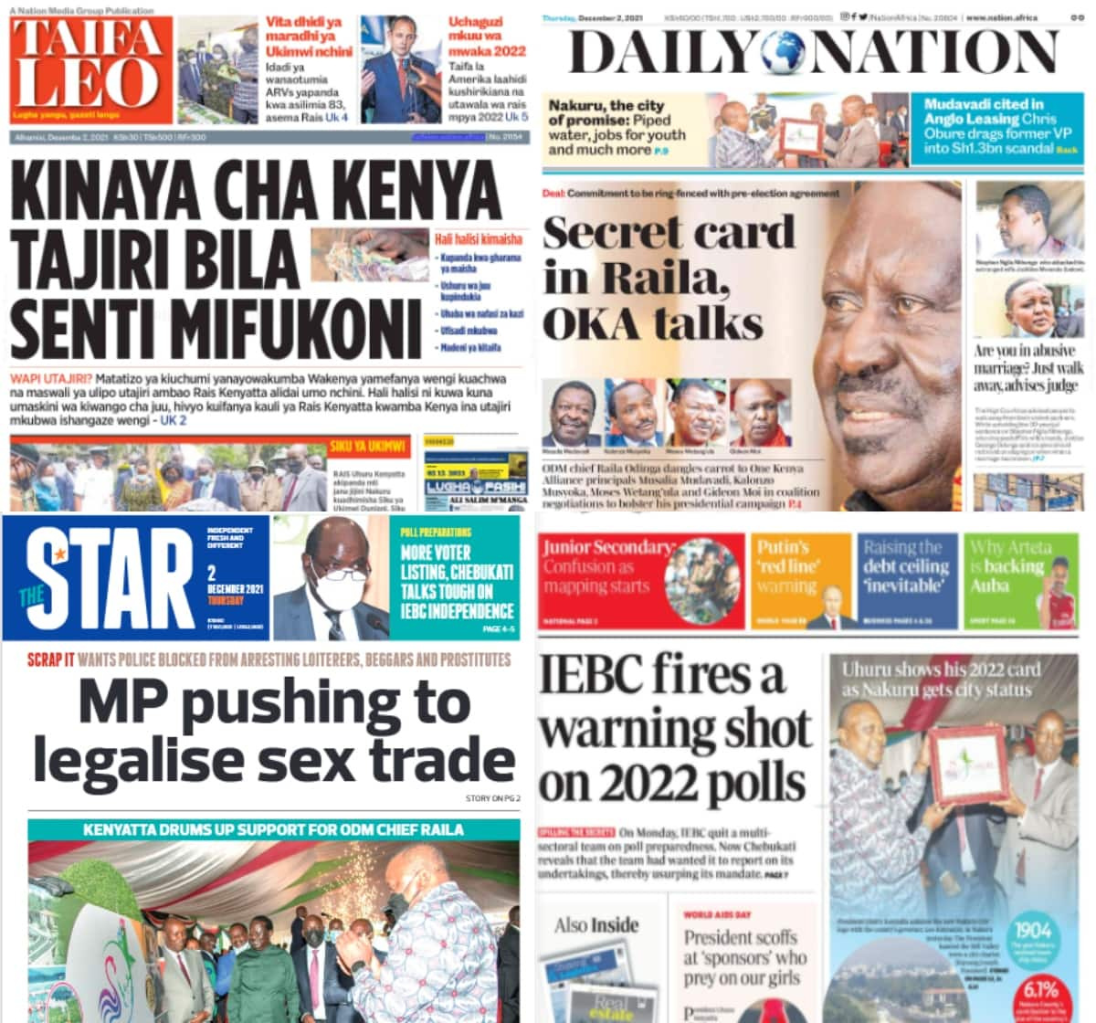 Magazeti: Rais asema 2022 mchague mzee, wachaneni na kijana pumzi itamuishia