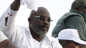 George Weah Ampigia Simu Mpinzani Wake Boakai Kumpongeza