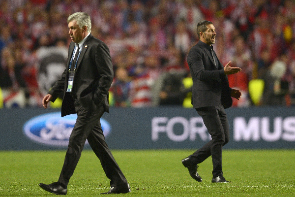 Carlo Ancelotti na Diego Simeone.