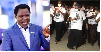 Moto wazuka katika kanisa la Nabii T B Joshua wakati wa ibada ya wafu