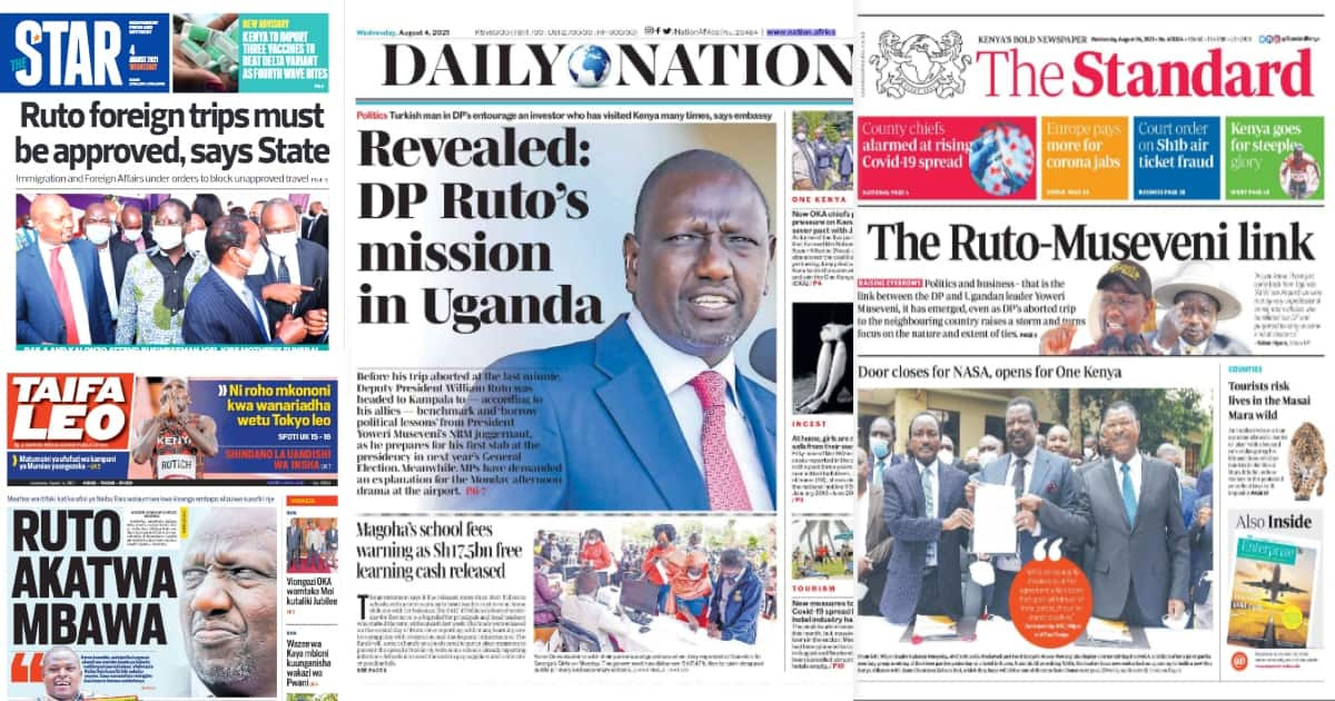 Magazeti ya Kenya leo August 4, 2021