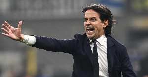 Simone Inzaghi Gesturing From The Touchline During An Inter Milan Match