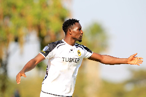 Tusker FC IBrahim Joshua Celebrates Goal Caps Scaled