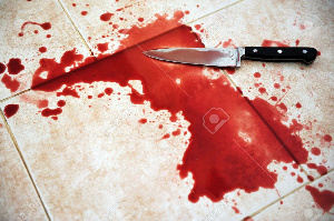 36736411 Conceptual Image Of A Sharp Knife With Blood On It Resting On Tiles On The Floor?fit=12