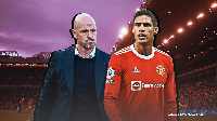 Raphael Varane with Erik Ten Hag