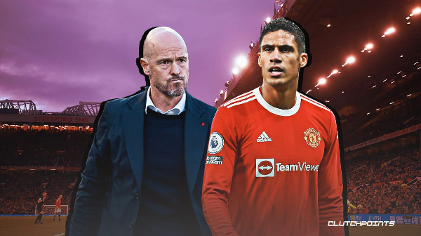 Raphael Varane with Erik Ten Hag