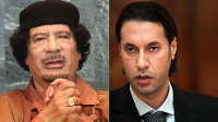 Mutassim Gaddafi (kulia).