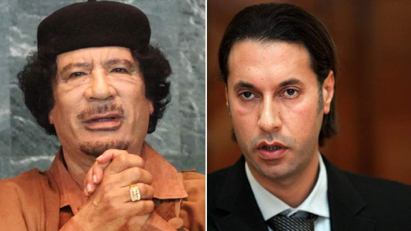 Mutassim Gaddafi (kulia).