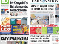 Magazeti Jumatatu, Aprili 19: Mlima Kenya wamupa DP Ruto masharti makali ya 2022