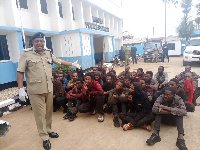 Wahamiaji wakiwa chini Jeshi la Polisi Mkoani Iringa