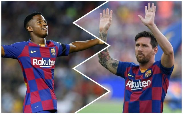 Ansu Fati, Mchezaji aliepewa jezi namba 10 Barca (kushoto)