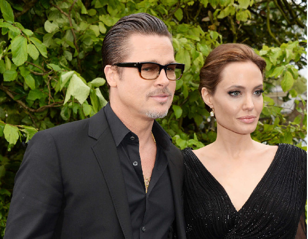 Angelina Jollie akiwa na mtalaka wake Brad Pitt's