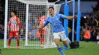 Straika wa Manchester City na Argentina  Julian Alvarez aliifungia City mabao mawili