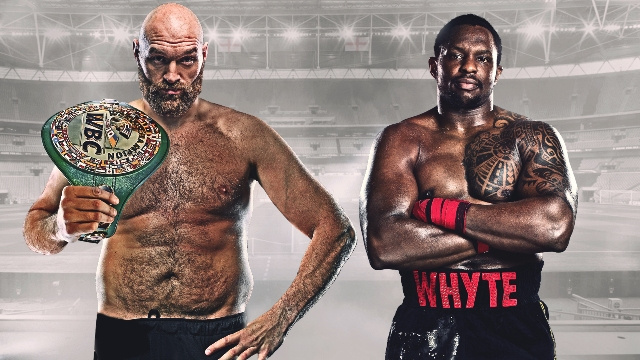 Bondia Tyson Fury Kushoto na Dillian Whyte kulia