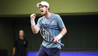 Andy Murray akiwa anashangilia ushindi kwenye Australian Open 2022