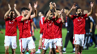 Wachezaji wa Al Ahly wakishangilia ushindi siku ya jana