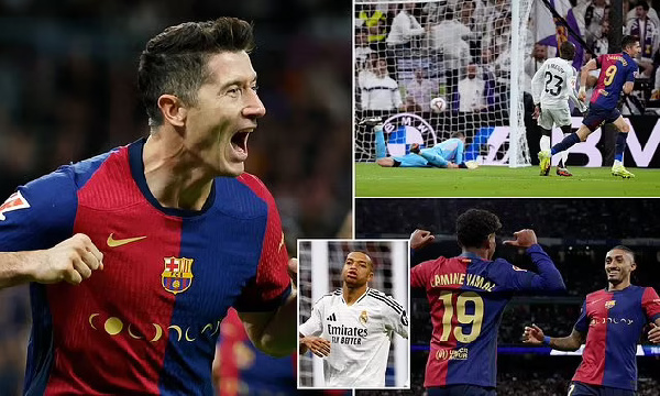 Barcelona waitembezea kichapo kikali Madrid Santiago Bernabeu