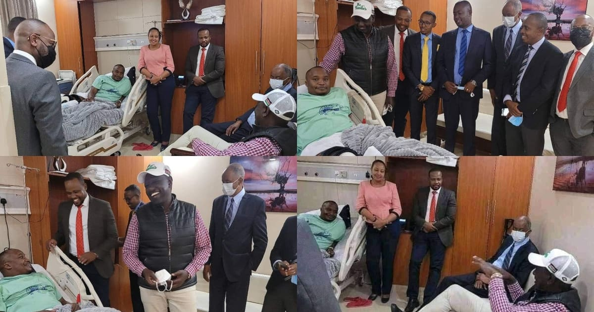 Ruto amtembelea Jaguar hospitalini baada ya kufanyiwa upasuaji wa goti