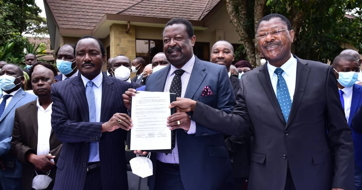 Mudavadi, Kalonzo na Wetang'ula wahama rasmi katika muungano wa NASA