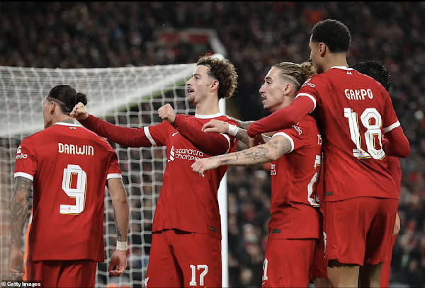 Liverpool watinga nusu Fainali Carabao Cup