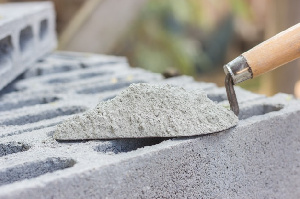 Cement Powder On Trowel