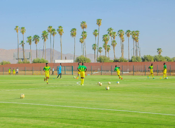 Kikosi cha Yanga kikiwa mazoezini nchini Morocco