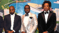 Kutoka kushoto ni Kanye West, Diddy na Jay-Z