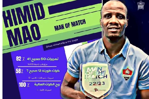 Himid Mao, Man of The Match