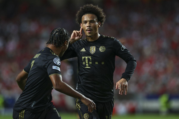 Mshambuliaji wa Bayern, Leroy Sane ambae amefunga magoli mwawili kwenye mchezo huo