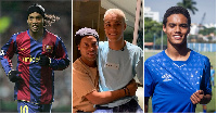 Ronaldinho na mwanae Joao de Assis Moreira almaarufu kama Joao Mendes