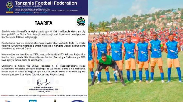 Breaking: Fifa wawafungia Geita Gold FC kusajili