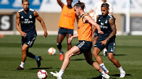 Bale akiwa mazoezini na Kikosi cha Madrid