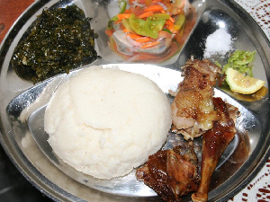 Tanzania Food   Ugali Na Kuku Wa Kienyeji Wa Kuchoma