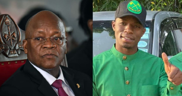 Hayati Magufuli na mpwa wake Dominic