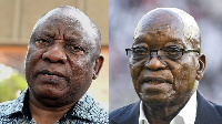 Rais Cyril Ramaphosa na Jacob Zuma