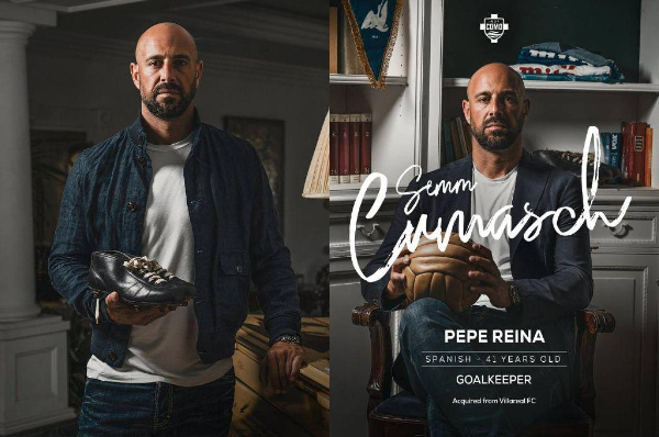 Pepe Reina amfata Fabregas Como FC