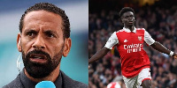 Rio Ferdinand na Bukayo Saka.