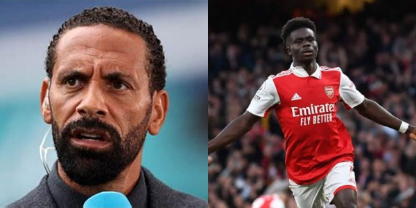 Rio Ferdinand na Bukayo Saka.