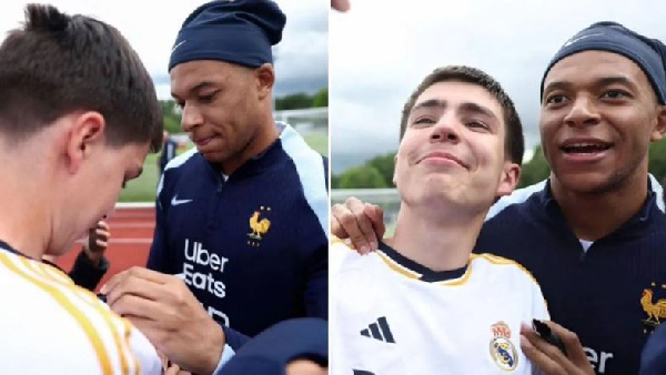 Mbappe akutwa akisaini Jezi ya Madrid