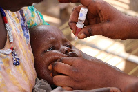 Moja ya watoto akipatiwa chanjo ya Polio