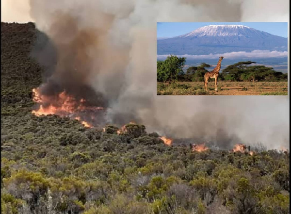 Moto waibuka Mlima Kilimanjaro