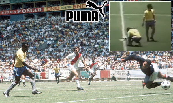 Pele alipotoa asisti kwa Puma kuifunga bao Adidas