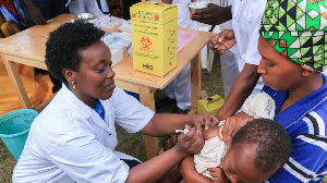 The Minister Of Health Dr Diane Gashumba Providing Measles And Rubella Vaccine 1140x640