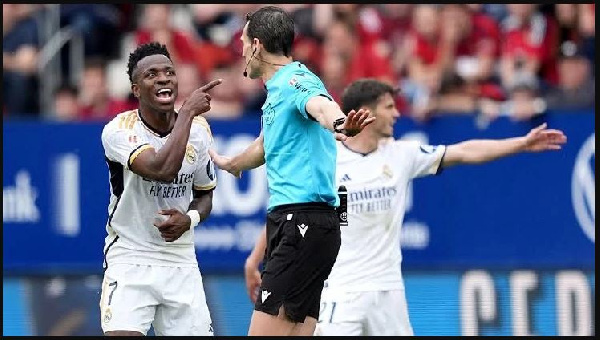 Madrid yamtupia malalamiko mwamuzi kisa ubaguzi kwa Vinicius Jr