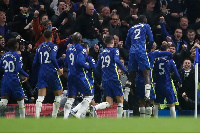 Chelsea wakishangilia moja ya magoli aliyofunga Jorginho